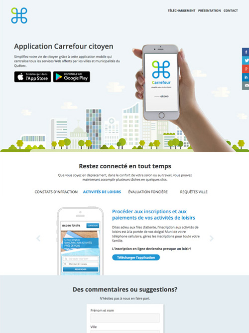 site d'application